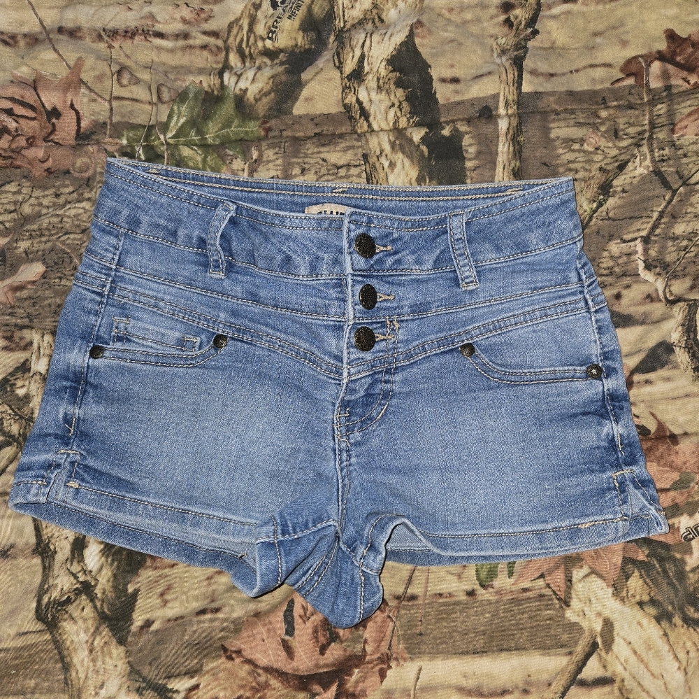 Blue Spice Blue Jean Shorts Distressed Cut-Off